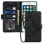 ELTEKER Phone Case for iPhone 6 Plus/6S Plus Wallet Case,[RFID Blocking] Premium Leather Credit Card Holder Magnetic Flip Kickstand Wallet Case for iPhone 6 Plus/6S Plus -Black