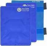 Koo-Care 2 Large Gel Ice Packs for Injuries Reusable Hot Cold Pack Wrap with Strap - Flexible Cold Compress for Shoulder Rotator Cuff, Hip, Knee Replacement Pain Relief Post-Surgery Recovery 11" x 14"