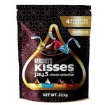 Hershey’s Kisses Classic Selection Milk, Almond, Cookies n Creme, & Dark 4 Assorted Flavors Chocolate Candy, Each, Individually Wrapped 70 Pieces, 325 g Pouch (Imported)