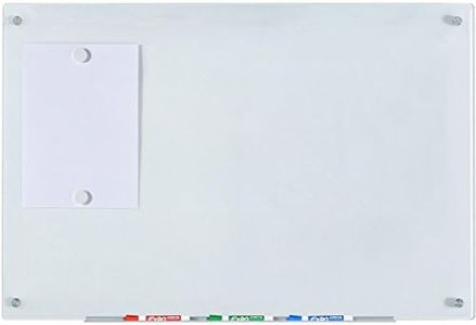 Audio-Visual Direct Magnetic White Glass Dry-Erase Board Set - 36 x 24 Inches -