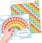 25 Rainbow Sticker Chart for Kids Behavior Chart for Kids at Home - Sticker Charts for Kids incentives, Sticker Reward Chart for Kids, Star Chart for Kids Behavior, Incentive Chart for Classroom