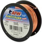 American Fishing Wire Surfstrand Copper 1x7 Bare Trolling Wire, Copper, 600-Feet/45-Pound