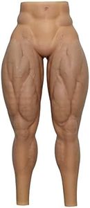 SMITIZEN Silicone Muscle Pants Male Legs Realistic Male Fake Muscle Costume For Cosplay Carnival Pride Parade Halloween (Tan)