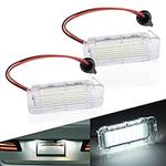 URAQT LED Number Plate Light, 2 Pcs Error Free License Plate Lamp Taillight, 12V 6500K License Number Plate Light LED Rear Number Plate Light Lamps for Ford Focus Fiesta Mondeo Kuga S-Max C-Max