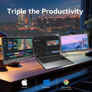 KPKUE 14" Dual Laptop Monitor – Portable Extended Display