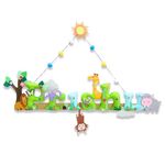 Crazy Craft Customized Kids Name Plate for Room, Handmade Kids Name Wall Hanging with Jungle Animal Theme for Kids Room Baby Boy, Girl Room Décor, Door Hanger, Name Plate, Wall Plaque, 3 Letter