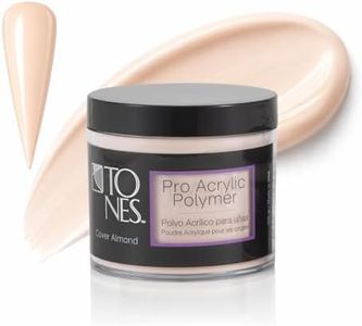 Tones Pro Acrylic Nail Powder, Cover Almond (Soft Nude Beige), (8.5 Fl Oz) - Long-Lasting & Non-Yellowing Polymer for Salon Quality Nail Extensions & 3D Art