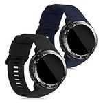 kwmobile Straps Compatible with HONOR Watch GS Pro Straps - 2x Replacement Silicone Watch Bands