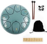 Steel Tongue Drum 6inch Tongue Drum for Kids Preschool Activities Drum Instrument Steel Tongue Drum…