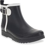 Chooka Women's Waterproof Bucke Bootie Rain Boot, Black, 7 US