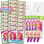 strawberry shortcake party supplies Strawberry Shortcake Party Favors Set for Kids - Bundle with 24 Mini Strawberry Play Packs | Coloring Book, Stickers and Strawberry Shortcake party supplies