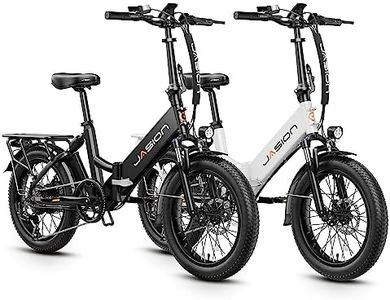 Jasion EB7 ST 2.0 Electric Bike Adults, 28MPH Max Speed[850W Power Motor], 55 Mile Ranges[480Wh Removable Battery], Foldable Ebikes with Dual Suspension, Step-Thru 20" Fat Tire Adult Electric Bicycles