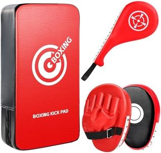 Punching Mitts Kick Pack Set, Boxing Pads Curved Focus Punching Mitts Kickboxing Striking Target Pads for Kids Men Women, Martial Arts Training Equipment for Boxing Taekwondo Karate Muay Thai