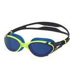 Speedo Unisex-Adult Biofuse 2.0 Swimming Goggles | Patented Easy Adjustment | Anti-fog | Anti-leak | Enhanced Fit | Improved Comfort Goggles, GREEN, One Size