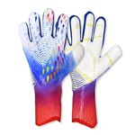 OLYSPM Goalkeeper Gloves Kids Football Gloves Goalie Gloves with Non-slip Latex Palm,Kids Goalkeeper Gloves with Breathable and Abrasion-resistant Features,Size 6/7/8/9/10