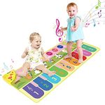 Baby Toys Gifts for 6-18 Month Girls, Piano Music Mat with 19 Keys, Toddler Infant Kids Educational Toys, Gifts for Age 1-6 Year Old Girls (110*36cm) (Cartoon Pink)