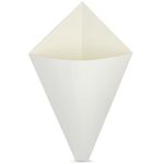 Hong Kong Egg Waffle White - Cardboard Cone - 100 Pieces, 25¢ per Cone