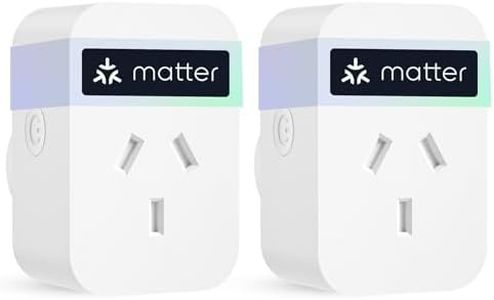 meross Matter Smart Plug Mini 2 Pack, WiFi Outlet with Energy Monitoring for Home Automation, Remote & Voice Control, Compatible with Alexa, Google, Apple HomeKit, and SmartThings