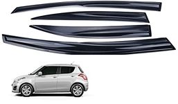 Jeet Enterprises Car Side Window Door Visor Rain Guard ABS Flexible Plastic Non Breakable for Swift 2012-2017