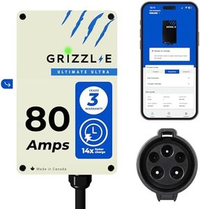 Grizzl-E Ultimate Level 2 Fastest 80A / 19.2 kW Electric Vehicle (EV) Charger, UL Tested and Certified, Metal Case, Indoor/Outdoor Electric Car Fast Charging Station, Hardwired, Ultra, J1772