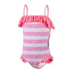 TIZAX Girl's One Piece Swimsuit Swimming Costume for Girls UPF 50+ Kids Swimwear Children Bathers Summer Holiday Beachwear Quick Dry Pink 7 Years