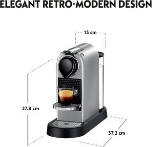 Nespresso Citiz Pod Coffee Machine by Krups – Automatic, Silver
