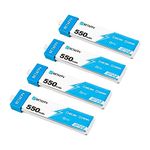 BETAFPV 4pcs BT2.0 550mAh 1S Battery 4.35V 40C/80C Lipo Battery with BT2.0 Connector Compatible for 75-85mm 1S FPV Racing Whoop Drone Quadcopters like Meteor75 Pro FPV Drone