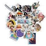 20pcs One Piece Anime Merch Sticker Pack from animo India Perfect for Laptop Computer Car Water Bottle Travel Case Guitar Luggage Motorbikes(Hd Colors, Non Residue Removal)Â€¦, Vinyl, Self-Adhesive