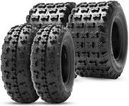 HALBERD ATV Tires, 21x7-10 20x10-9 Sport Quad ATV Tires, 4PR 21x7x10 20x10x9 All-Terrain Tires Compatible for Yamaha Raptor 350 700 YFZ450 Polaris Outlaw 525 Predator 500(4 Pack, Tubeless)