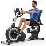 MERACH Recumbent Exercise Bikes for home, Light Commercial Recumbent Exercise Bike for Seniors Adults, Magnetic Recumbent Stationary Bike with Exclusive Apps, LCD, Heart Rate Handle