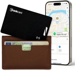 TRACKCARD® Carte Air Tag au format carte pour portefeuille, rechargeable, intelligente et étanche, compatible avec Apple Wo Ist? (iOS), carte de suivi Bluetooth pour portefeuille, passeport, bagages