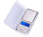 FreshDcart Mini Pocket Weight Scale Digital Jewellery/Chem/Kitchen Small Weighing Machine With Auto Calibration, Tare Full Capacity, Operational Temp 10-30 Degree ( 200 /0.01 G), Silver