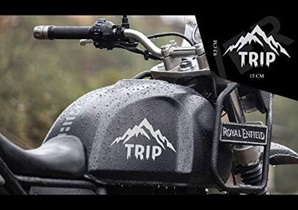 SIGN EVER Trip for Himalayan Bike Stickers and Graphics for Tank Side Waterproof Vinyl Decals L x H 15.00 cm x 9.50 cm Pack of 2 (Grey)