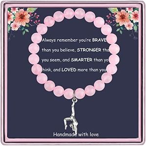 PARTNER Gymnastics Jewelry for Gymnast Gymnastics Bracelet Gymnastics Coach Gift Gymnastics Coach Thank You Gift (pink)