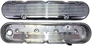 A-Team Performance - GM LS Finned Cast Aluminum Valve Covers with Coil Mounts and Covers - Compatible with Chevy Small Block SB V8 293 325 376 427 Polished