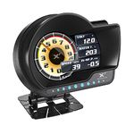 Lufi-Xf Multifunctional Obd2 Gauge, Heads Up Display, Obd2 Scanning Tool Combination Meter