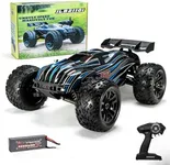 JLB Racing Cheetah 21101 Rc Car, 1/10 4WD Remote Control Car Truck RTR 80km/h with 120A ESC 3670 2500KV Brushless Waterproof Motor Wheelie Function