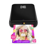 Kodak Step Wireless Mobile Photo Mini Printer (Black) Compatible w/iOS & Android, NFC & Bluetooth Devices