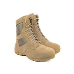 XHUGOY DB-2 CHAIN TAN SUEDE Genuine Leather Military Men's Combat Desert Boots -High Ankle - High Top Lace Up