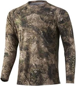 NOMAD Men's Standard Pursuit Long Sleeve Hunting Shirt W/Sun Protection, Mossy Oak Migrate Camo, Medium