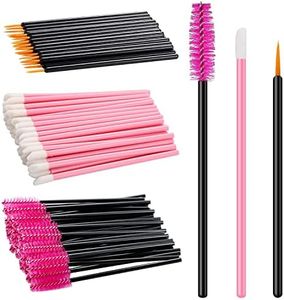 50 PCS Makeup Artist Must Haves Makeup Applicators Tools, Include 5 Eyeliner Brushes 20 Mascara Wands 20 Lipstick Applicators
