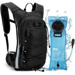 NOOLA 3L Hydration Backpack, Insulated Lightweight Water Backpack with Helmet Clip, Hiking Backpack with Water Bladder, Water Bladder Backpack for Hike, Cycling, Running, Skiing, Biking, Camping,Black