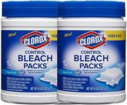 Clorox Control Regular Bleach Packs, Water Activated Solid Bleach, Toss and Go, Regular Scent, 12 Count, (2 Pack)