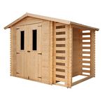 Wooden Garden Shed and Log shed, 19 mm planks - Sheds and Outdoor Storage - Wooden Shed 9 ft x 7 ft x H7 ft /4.47 m2 (2 m3 capacity), Bike storage, Waterproof roof - TIMBELA M386C