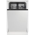 Beko DIS15020 Slim-Line Integrated Dishwasher | Black Control Panel with 13 Place Setting | x30 Minute Quick Wash Technology