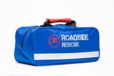 Roadside Rescue Emergency Assistance Kits - Packed 110 Pieces and Rugged Bag - Car, Truck and RV Kit with Heavy Duty Jumper Cables, Tow Strap, Safety Triangle First Aid and More