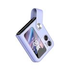 ILING Case for Oppo Find N2 Flip Cover, Color PC Shockproof Cover, Compatible with Oppo Find N2 Flip Ultra-thin Matte Phone Case with Ring, Purple