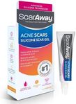 ScarAway Acne Scar Treatment, Clear Silicone Scar Gel, 100% Medical-Grade, Helps Improve Size, Color & Texture of Post-Acne Hypertrophic & Keloid Scars on Face & Body, Water Resistant, 15 grams