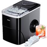 Countertop Ice Maker Machine - Silonn 9 Cubes Ready in 6 Mins, 26lbs in 24Hrs, Self-Cleaning Ice Machine with Ice Scoop and Basket