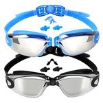 Kids Swim Goggles 2 Pack Swimming Goggles Anti Fog Anti-UV for Children Teens